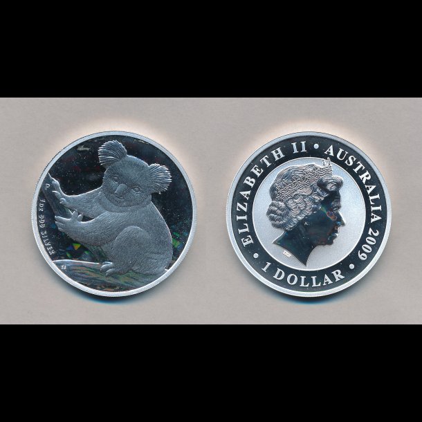 2009, Australien, Koala, 1 dollar, 1 oz, s�lvm�nt,
