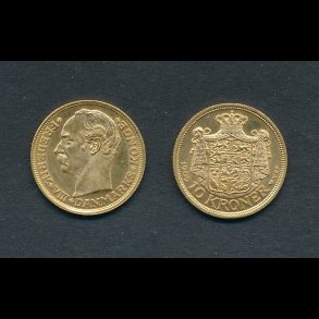 1909, Frederik VIII, 10 kroner, 01, guldm�nt,
