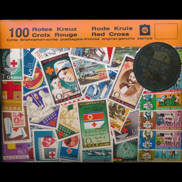Motiv samling, R�de Kors, 100 stk, Red Cross, collection, 4819 b,