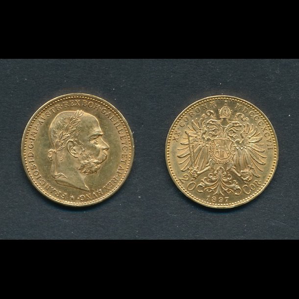 1897, �strig, 20 corona, 0,