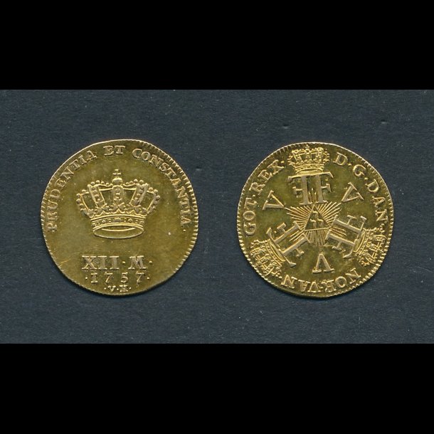 1757, Frederik V, Str�le-dukat, 01, H 24A, S 20,1