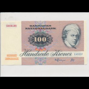 1993, 100 kroner, seddel, E4, 01,