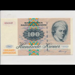 1996, 100 kroner, F6, seddel, S 143, 0 / 01,