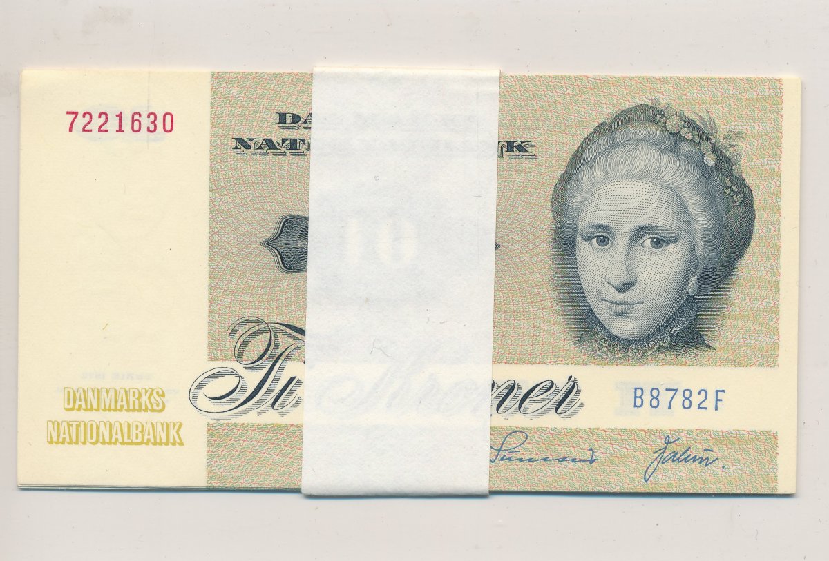 1978, 10 kroner, bundt, 10 sedler, B8, - 10 kroner seddel - samlerforum ...