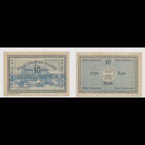 1918, 10 mark, Stadt Hadersleben, 1+,