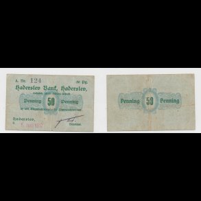 1917, 50 pennig, Haderlev Bank, nr 124, 1