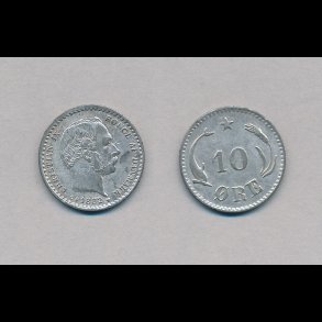 1882, 10 �re, s�lv, 1+,