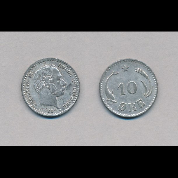 1882, 10 �re, s�lv, 1+,