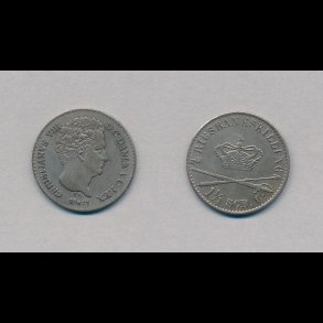 1841, Christian VIII, 4 rigsbankskilling, 1+,