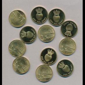 Pose med medaljer fra Kgl �rss�t, 12 ens,