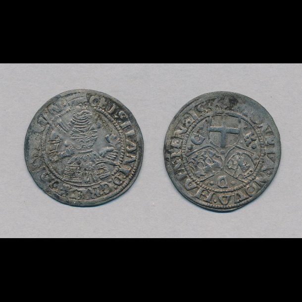 1536, Christian III, 2 skilling, K�benhavn, G 105,