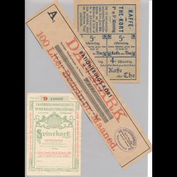 Rationeringsm�rker, sp�ndende samling i to ringbind, 5167,