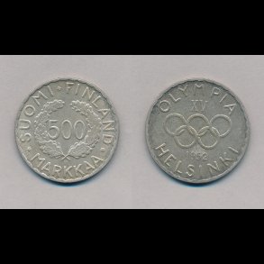 1952, Finland, 500 markkaa, Ol Helsinki,