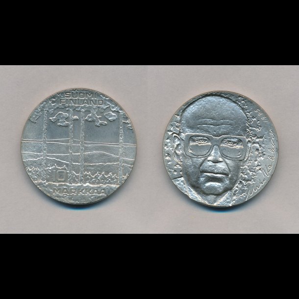 1975, Finland, 10 markkaa, president Kekkonen,