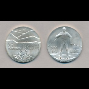 1978, Finland, 25 markkaa, Nordisk Mesterskab ski,