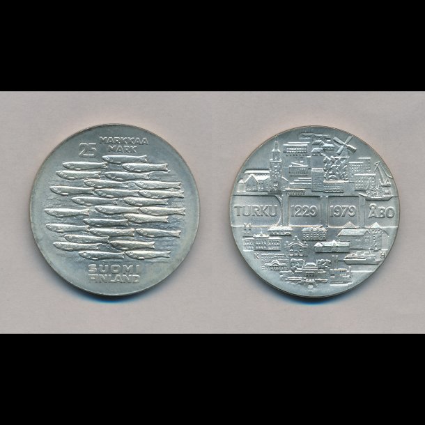 1979, Finland, 25 markkaa, 750 �ret for Turku,