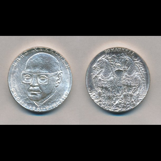 1981, Finland, 50 markkaa, 80 �rs f�dselsdag Kekkonen,