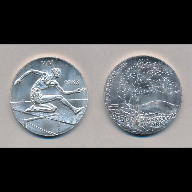 1983, Finland, 50 markkaa, VM atletik,