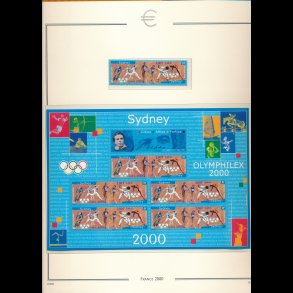 Leuchtthurm euro frim�rke album med kassette, Frankrig mv, v�rdi ca 1.466 euro, 5171,