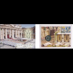 2010, vatikanet, 2 euro og 2 frim�rker, 