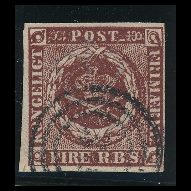 .1 Danmark, 1853, 4 rigsbank skilling, Thieles II. tryk, II-53