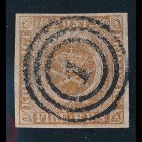 .1 Danmark, 1854, 4 rigsbank skilling, Thieles III. tryk, III-20,
