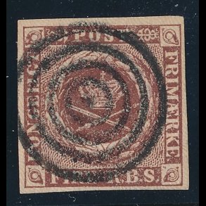 .1 Danmark, 1853, 4 rigsbank skilling, Thieles II. tryk, x