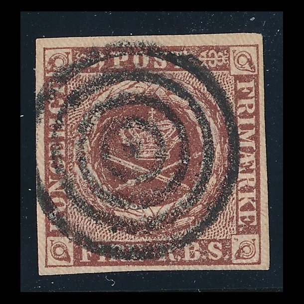 .1 Danmark, 1853, 4 rigsbank skilling, Thieles II. tryk, x