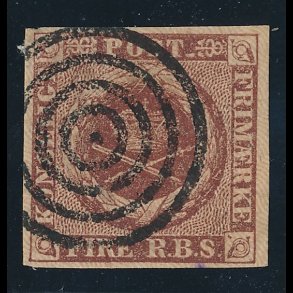 .1 Danmark, 1851, 4 rigsbank skilling, Ferslews tryk