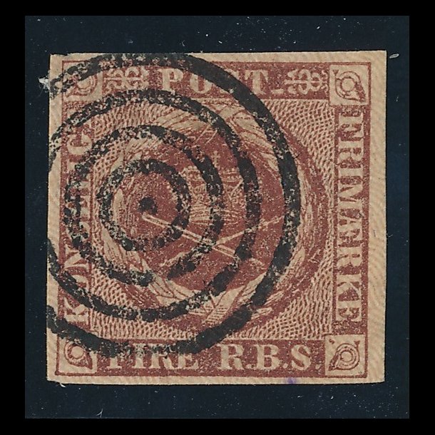 .1 Danmark, 1851, 4 rigsbank skilling, Ferslews tryk