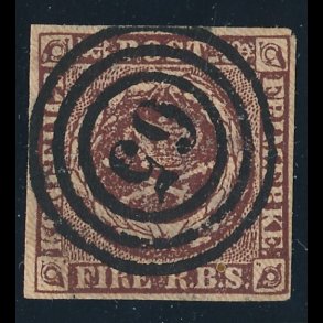 .1 Danmark, 1853, 4 rigsbank skilling, Thieles II. tryk, II-65, tynd,