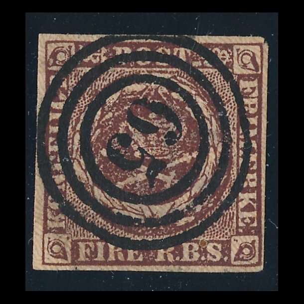 .1 Danmark, 1853, 4 rigsbank skilling, Thieles II. tryk, II-65, tynd,