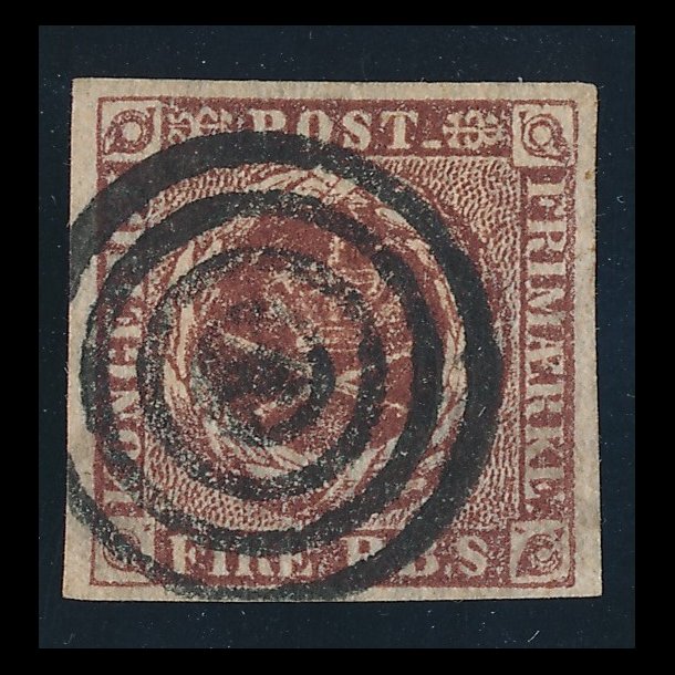 .1 Danmark, 1851, 4 rigsbank skilling, Ferslews tryk 