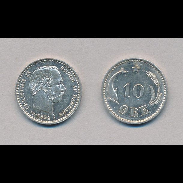 1894, 10 �re, s�lv, 0 / M,