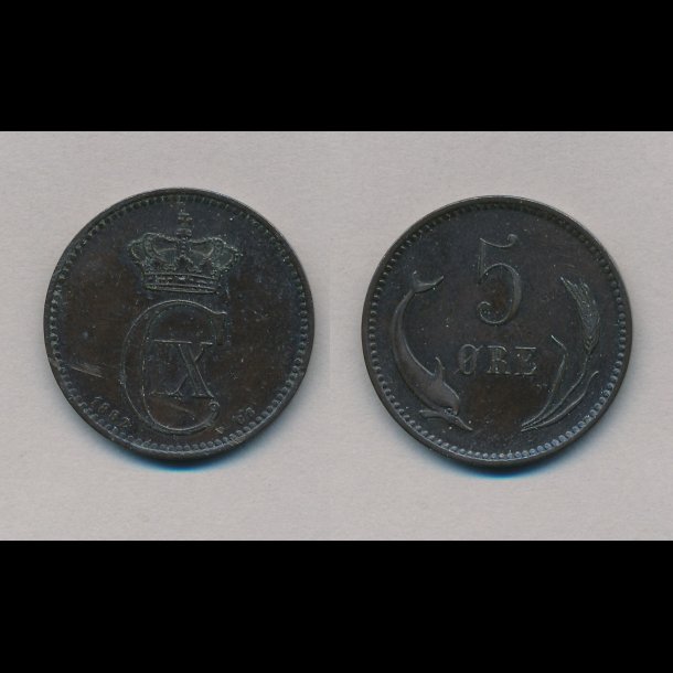 1882, 5 �re, 1+,