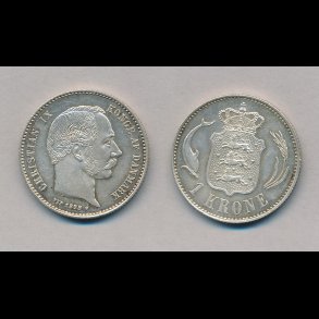 1898, 1 krone, s�lvm�nt, 01,