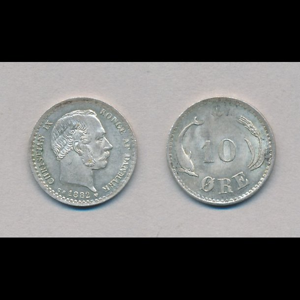 1882, 10 �re, 1+/01, s�lvm�nt,