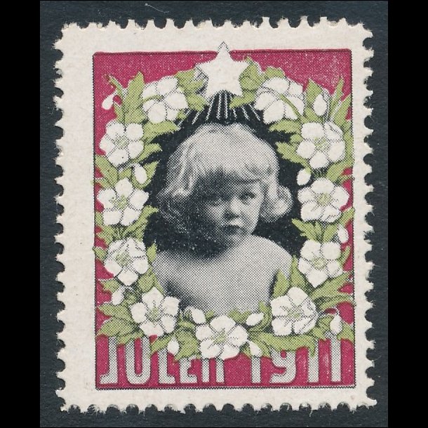 1911, Julemrke, Danmark, Barnehoved, 