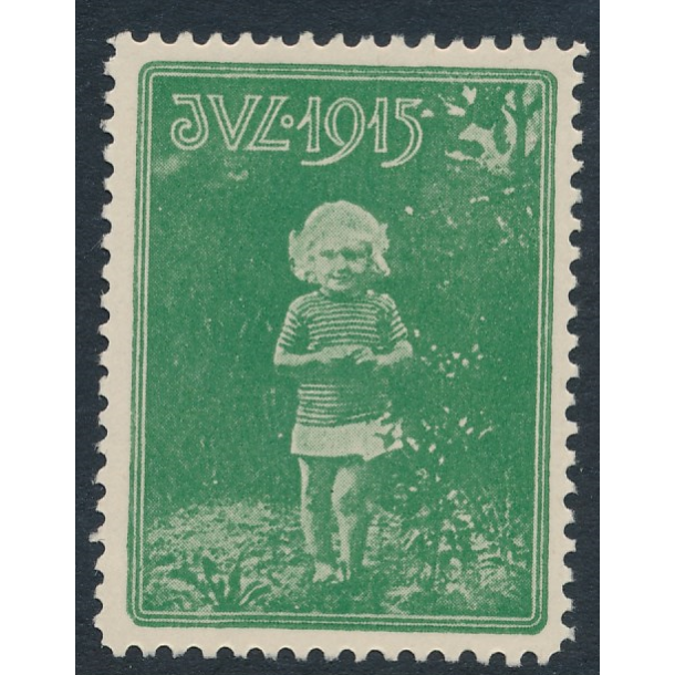 1915, Julemrke, Danmark, Lille pige, enkelt mrke,