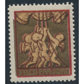 1917, Julemrke, Danmark, Engle ringer julen ind, enkelt mrke,