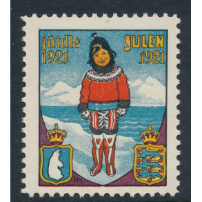 1921, Julemrke, Danmark, Grnlnderinde, enkelt mrke,