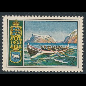 1923, Julemrke, Danmark, Fringbd, enkelt mrke,