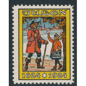 1924, Julemrke, Danmark, Postbude, enkelt mrke