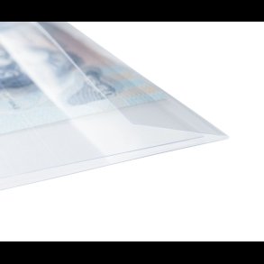 Folde lommer i klar plast til sedler, 201 x 127 mm, 50 stk, T 93,