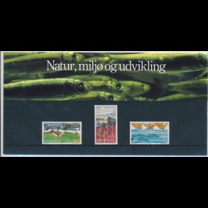 08, Natur, milj� og udvikling, Souvenirmappe, NEDSAT fra 48,-kr, AFA nr. 1020-22,