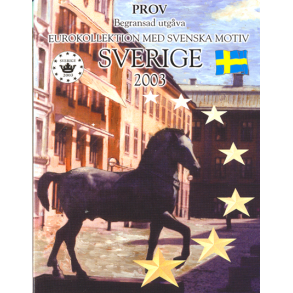 2003, Sverige, prve euro, 1,2,5,10,20,50 cent, 1,2 euro, Nedsat fra 175,-kr,