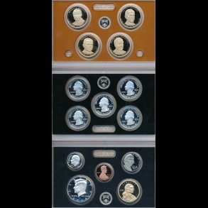 2014, USA, United states mint set, delvist s�lv, proof