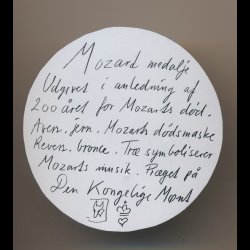 1991 Mozart medalje, i anledning af Mozarts 200 rs ddsdag. Jan Petersen, 65mm, 198g