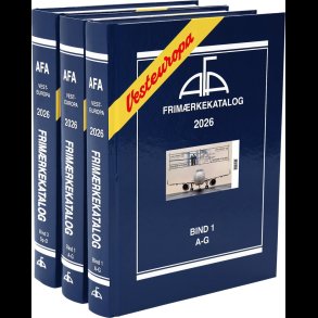2026, AFA, Vesteuropa, frimrkekatalog, alle 3 bind,