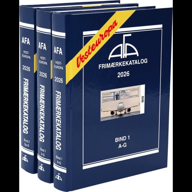 2026, AFA, Vesteuropa, frimrkekatalog, alle 3 bind,